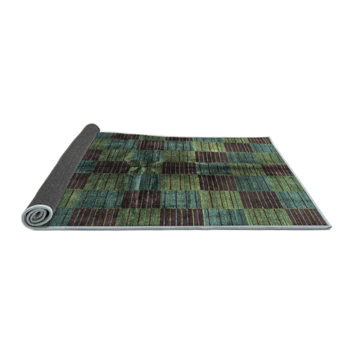 Sideview of Checkered Light Blue Modern Rug, abs3329lblu