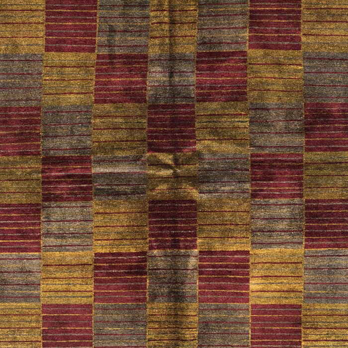 Machine Washable Abstract Saffron Red Rug, wshabs3329