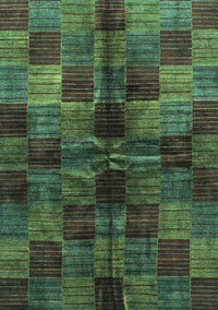 Checkered Turquoise Modern Rug, abs3329turq