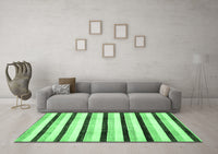 Machine Washable Solid Emerald Green Modern Rug, wshabs332emgrn