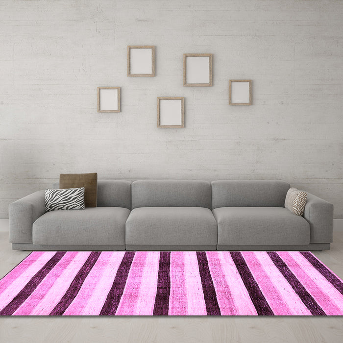 Machine Washable Solid Purple Modern Area Rugs in a Living Room, wshabs332pur