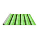 Sideview of Machine Washable Solid Green Modern Area Rugs, wshabs332grn