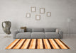 Machine Washable Solid Orange Modern Area Rugs in a Living Room, wshabs332org