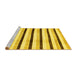 Sideview of Machine Washable Solid Yellow Modern Rug, wshabs332yw