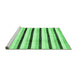 Sideview of Machine Washable Solid Emerald Green Modern Area Rugs, wshabs332emgrn