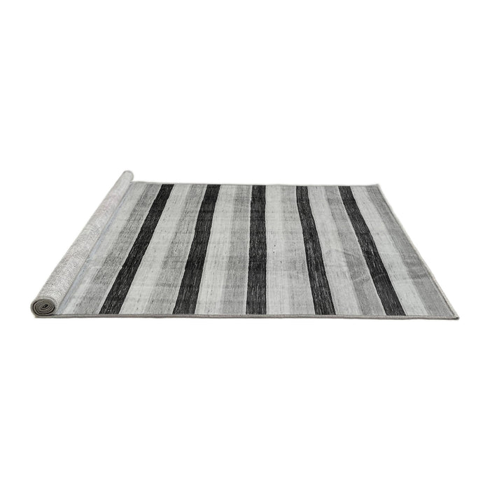 Sideview of Machine Washable Solid Gray Modern Rug, wshabs332gry