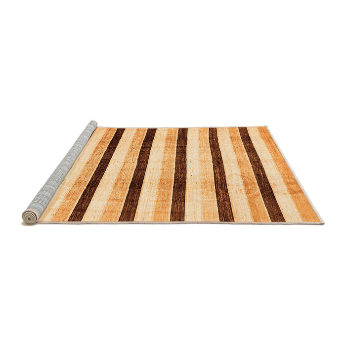 Sideview of Machine Washable Solid Orange Modern Area Rugs, wshabs332org