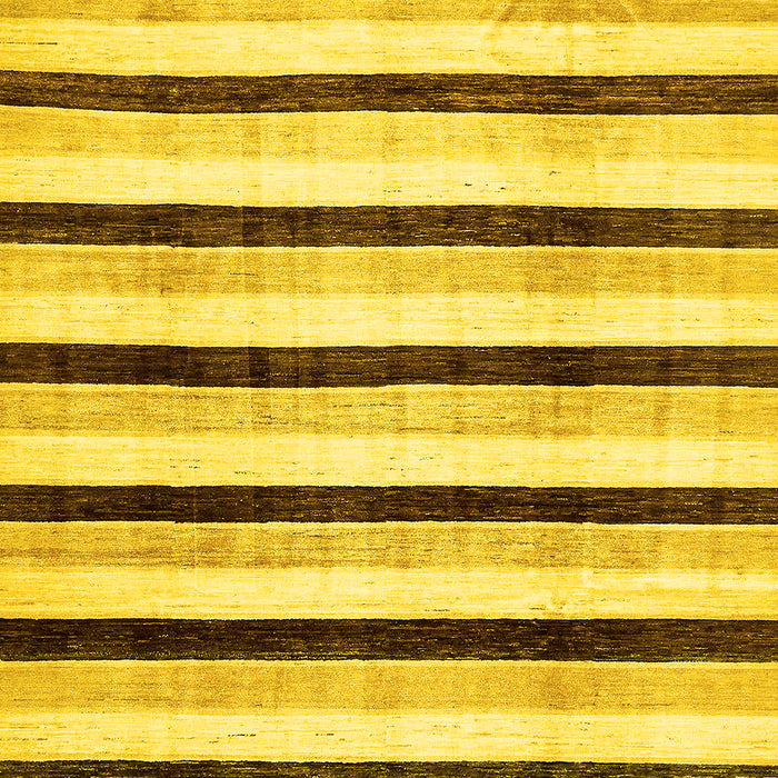 Machine Washable Solid Yellow Modern Rug, wshabs332yw