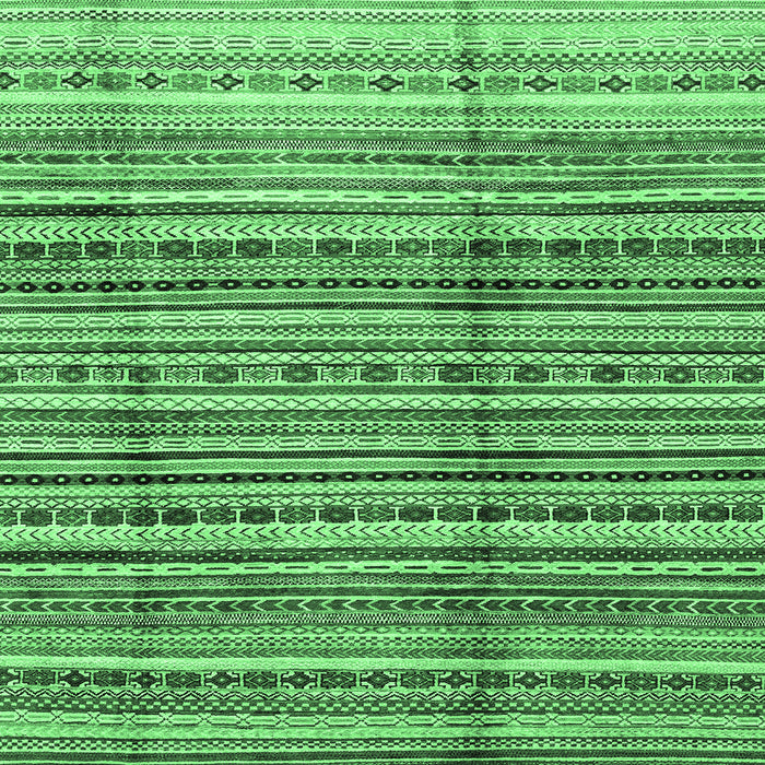 Square Abstract Emerald Green Modern Rug, abs3330emgrn
