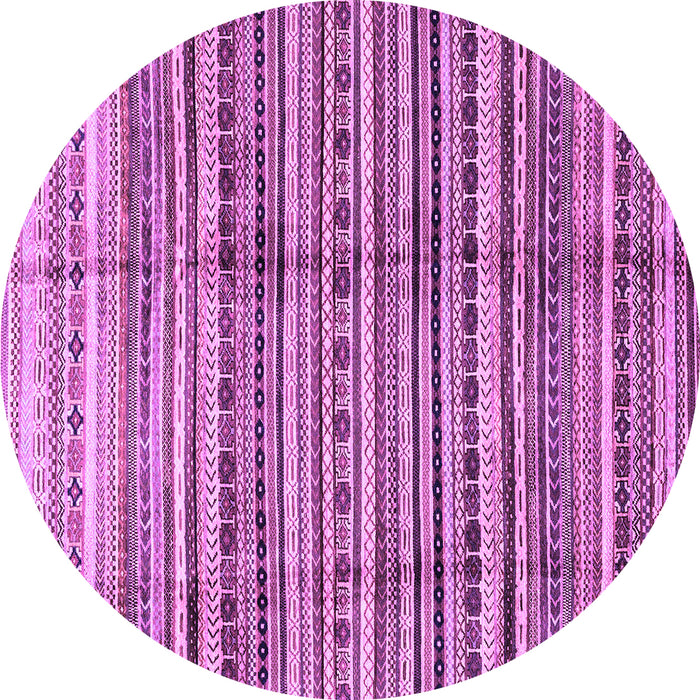 Round Abstract Purple Modern Rug, abs3330pur