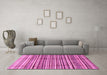 Machine Washable Abstract Pink Modern Rug in a Living Room, wshabs3330pnk