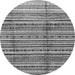 Round Machine Washable Abstract Gray Modern Rug, wshabs3330gry