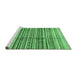 Sideview of Machine Washable Abstract Emerald Green Modern Area Rugs, wshabs3330emgrn