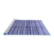 Sideview of Machine Washable Abstract Blue Modern Rug, wshabs3330blu