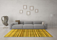 Machine Washable Abstract Yellow Modern Rug, wshabs3330yw