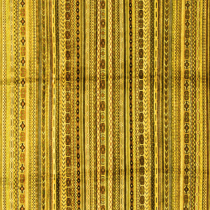 Square Abstract Yellow Modern Rug, abs3330yw