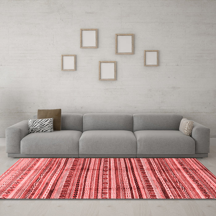 Modern Red Washable Rugs