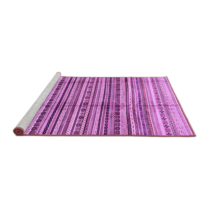 Sideview of Machine Washable Abstract Purple Modern Area Rugs, wshabs3330pur