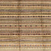 Square Abstract Saddle Brown Modern Rug, abs3330