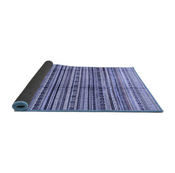 Sideview of Abstract Blue Modern Rug, abs3330blu