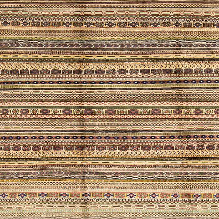 Square Machine Washable Abstract Saddle Brown Rug, wshabs3330