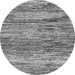 Round Abstract Gray Modern Rug, abs3331gry