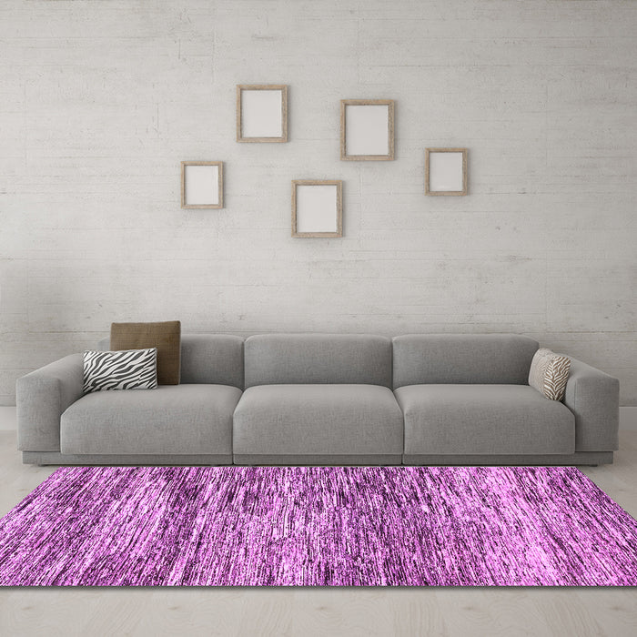 Machine Washable Abstract Purple Modern Area Rugs in a Living Room, wshabs3331pur