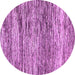 Round Machine Washable Abstract Purple Modern Area Rugs, wshabs3331pur