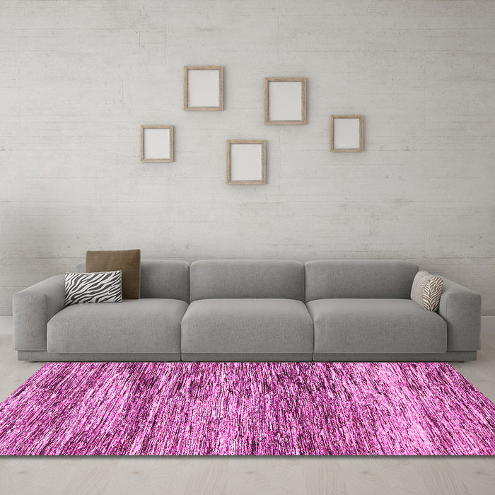 Machine Washable Abstract Pink Modern Rug in a Living Room, wshabs3331pnk