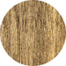 Round Abstract Brown Modern Rug, abs3331brn