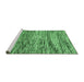 Sideview of Machine Washable Abstract Emerald Green Modern Area Rugs, wshabs3331emgrn