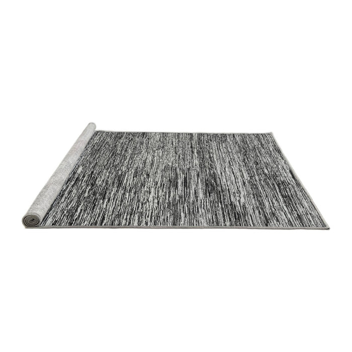 Sideview of Machine Washable Abstract Gray Modern Rug, wshabs3331gry