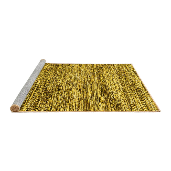 Sideview of Machine Washable Abstract Yellow Modern Rug, wshabs3331yw