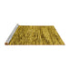 Sideview of Machine Washable Abstract Yellow Modern Rug, wshabs3331yw