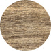 Round Abstract Saddle Brown Modern Rug, abs3331