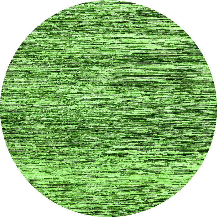 Round Abstract Green Modern Rug, abs3331grn