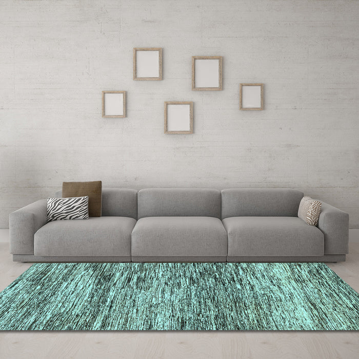 Machine Washable Abstract Light Blue Modern Rug in a Living Room, wshabs3331lblu
