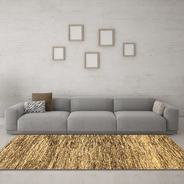 Machine Washable Abstract Brown Modern Rug in a Living Room,, wshabs3331brn
