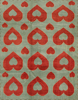 Abstract Green Modern Rug, abs3332