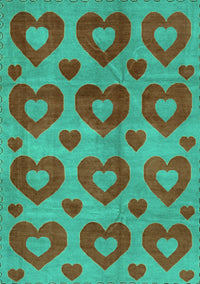 Abstract Turquoise Modern Rug, abs3332turq