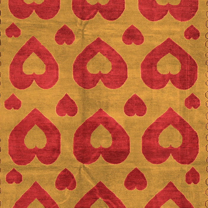 Machine Washable Abstract Orange Modern Area Rugs, wshabs3332org