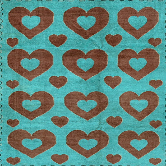 Square Machine Washable Abstract Light Blue Modern Rug, wshabs3332lblu