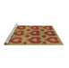 Sideview of Machine Washable Abstract Brown Modern Rug, wshabs3332brn