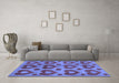 Machine Washable Abstract Blue Modern Rug in a Living Room, wshabs3332blu