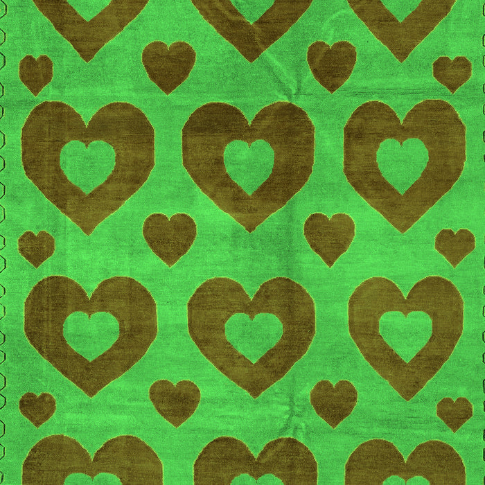 Machine Washable Abstract Green Modern Area Rugs, wshabs3332grn