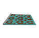 Sideview of Machine Washable Abstract Light Blue Modern Rug, wshabs3332lblu