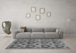 Machine Washable Abstract Gray Modern Rug in a Living Room,, wshabs3332gry