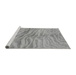 Sideview of Machine Washable Animal Gray Modern Rug, wshabs3333gry