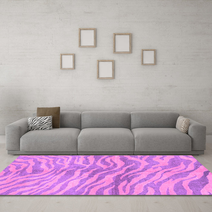 Machine Washable Animal Purple Modern Area Rugs in a Living Room, wshabs3333pur