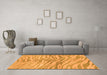 Machine Washable Animal Orange Modern Area Rugs in a Living Room, wshabs3333org